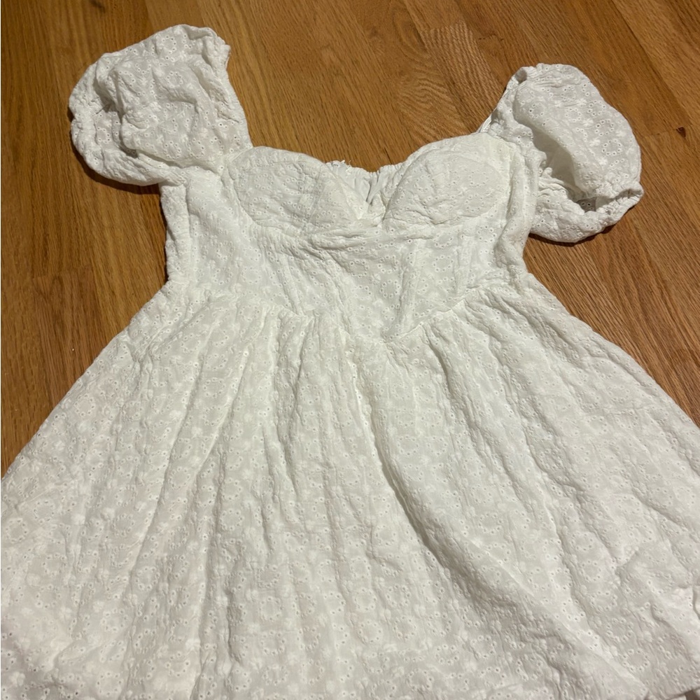 Princess Polly White Puff Sleeve Sundress